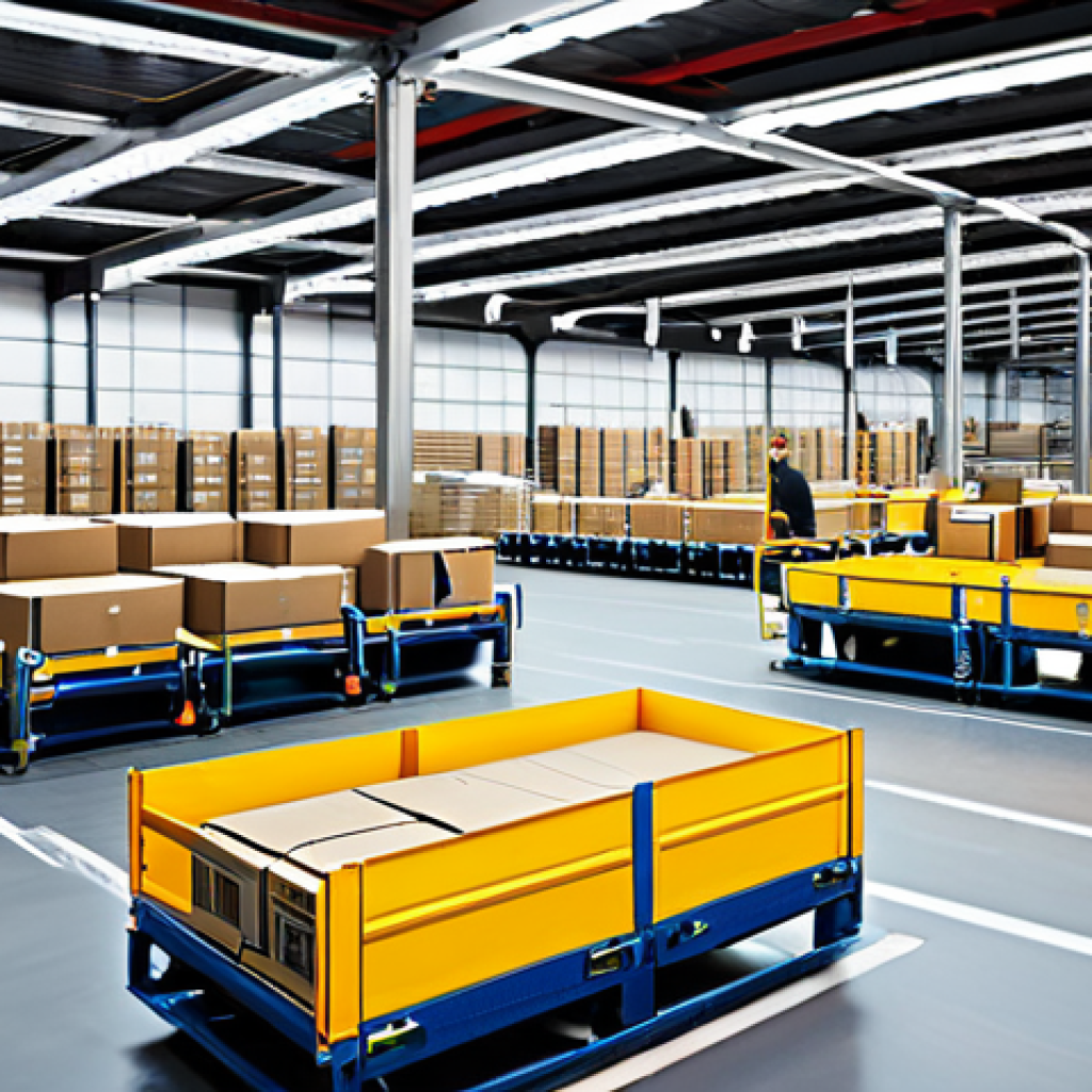 물류기술사와 지역 물류의 발전 사례 - Modern Logistics Warehouse**

"A bustling, modern logistics warehouse with automated systems and wor...