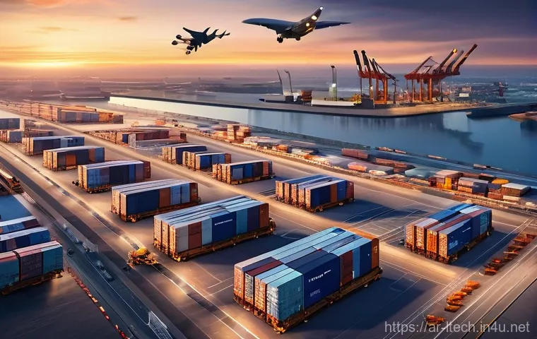 물류기술사 자격증과 AI 물류 기술 트렌드 - Prompt 1: Global Integrated Logistics Hub**