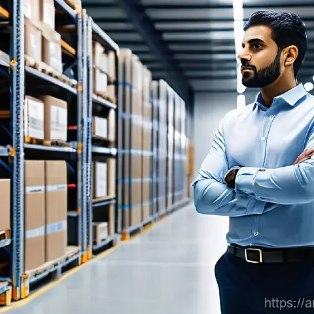 물류기술사 자격증과 물류 비용 절감 사례 - **Prompt:** A highly skilled Arab male logistics engineer, professionally dressed in a crisp busines...
