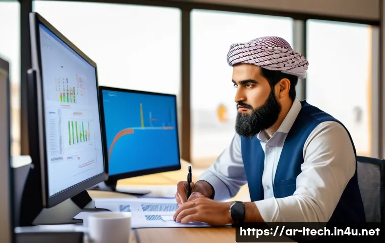 물류기술사 시험의 응시자격과 조건 - A professional Arab male logistics engineer sitting at a modern office desk, reviewing technical shi...