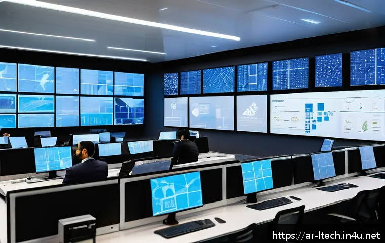 물류기술사 자격증과 지속가능 물류 - A modern logistics control room in a Middle Eastern setting, featuring a diverse team of Arab engine...